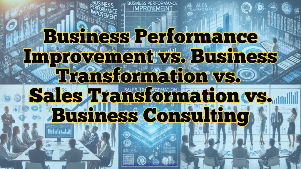 Business Performance Improvement vs. Business Transformation vs. Sales Transformation vs. Business Consulting