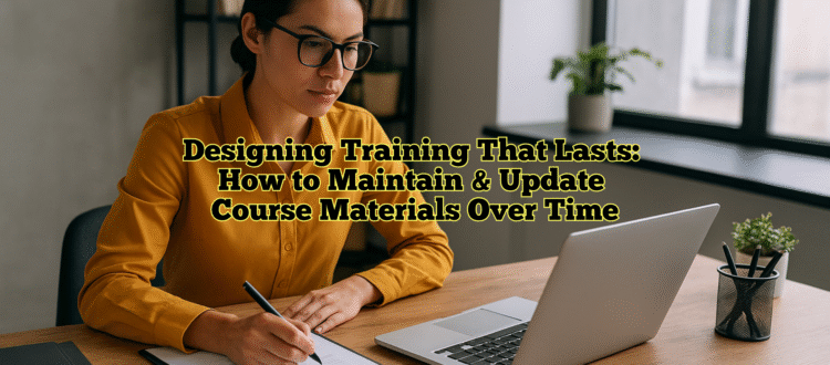 Designing Training That Lasts - How to Maintain and Update Course Materials Over Time