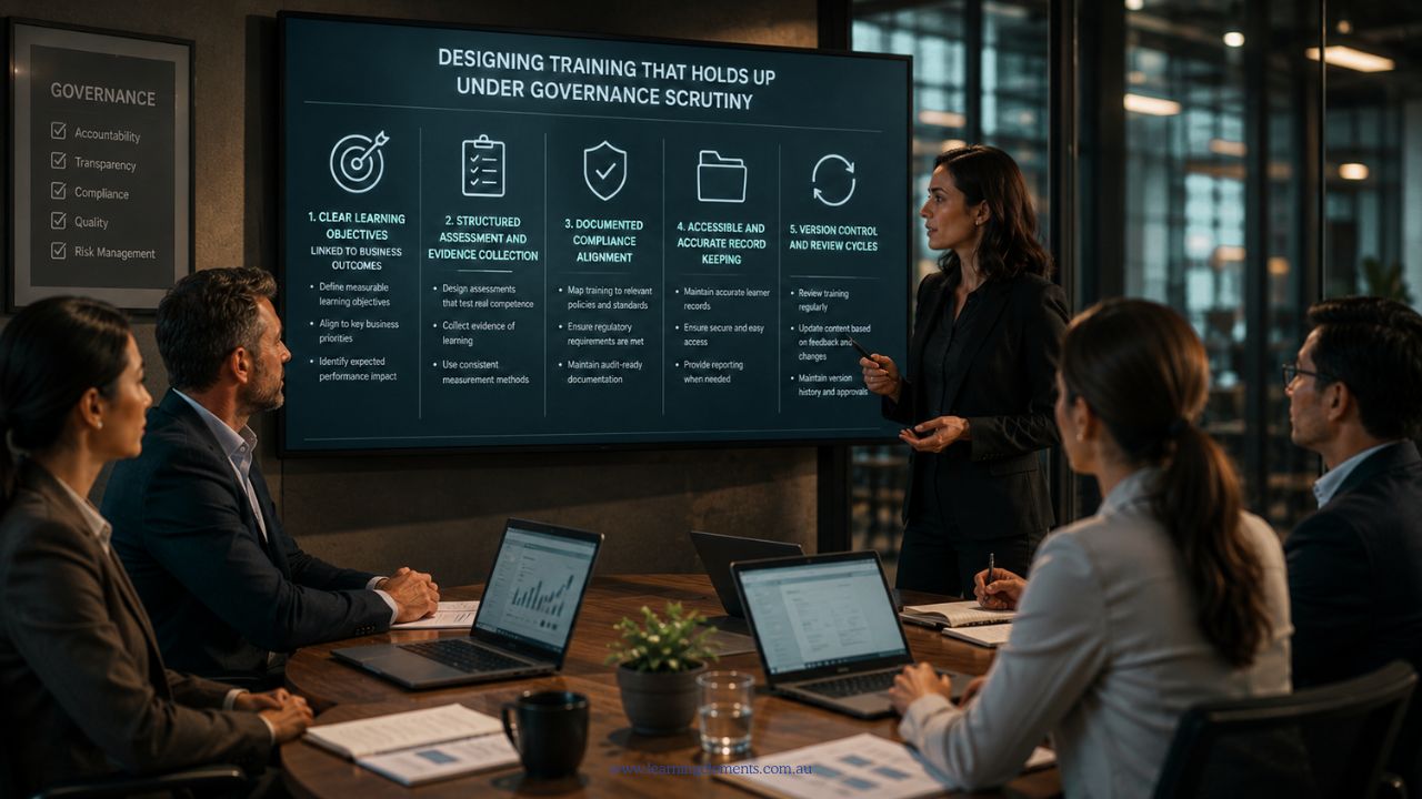 Designing Training That Holds Up Under Governance Scrutiny and to Measure Training Impact